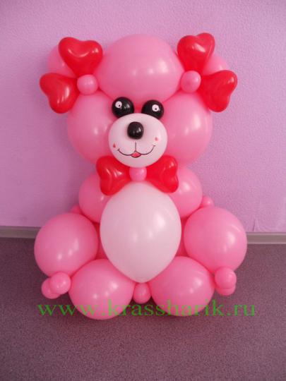 Розовый медведик