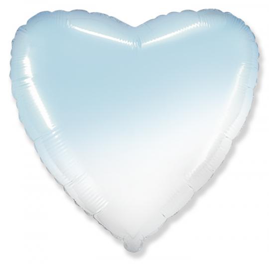 Сердце голубой градиент